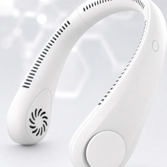 Portable Mini Neck Fan – 3-Speed Adjustable USB Rechargeable