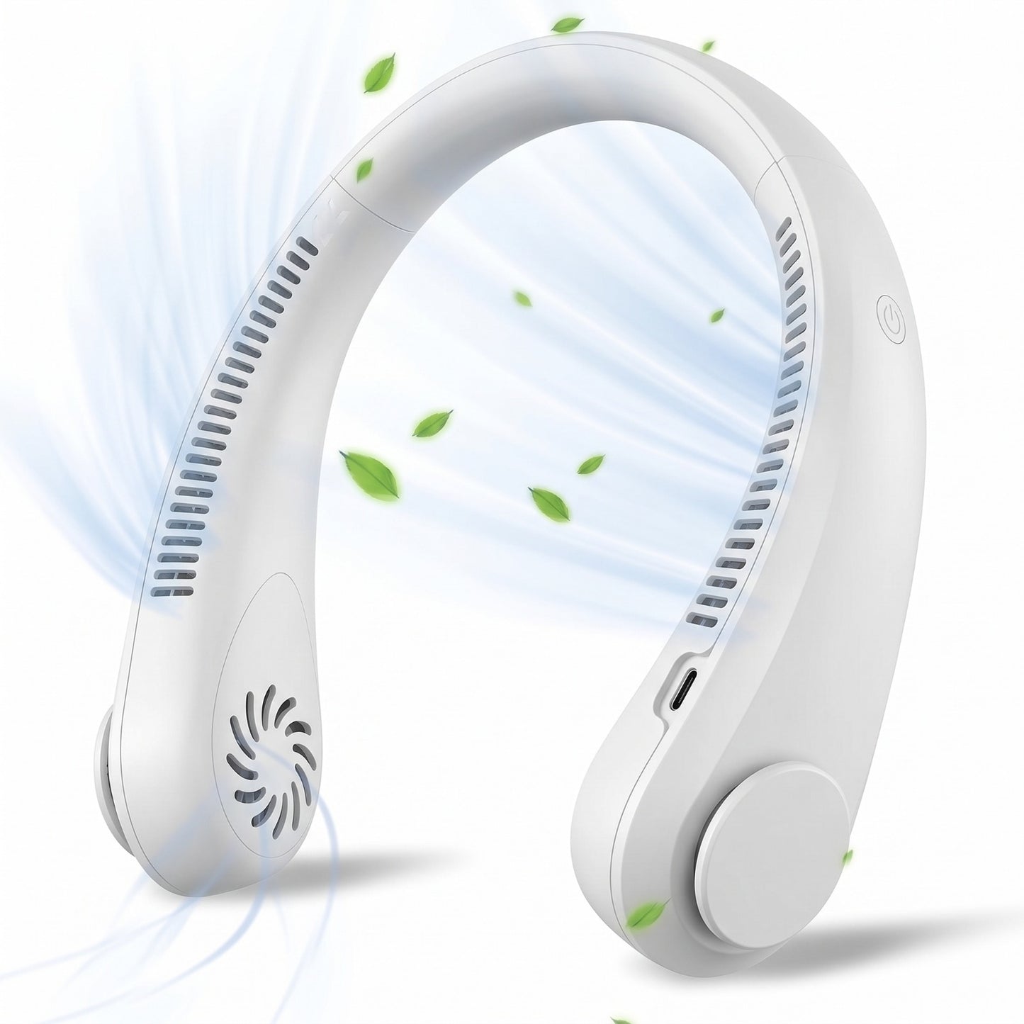 Portable Mini Neck Fan – 3-Speed Adjustable USB Rechargeable