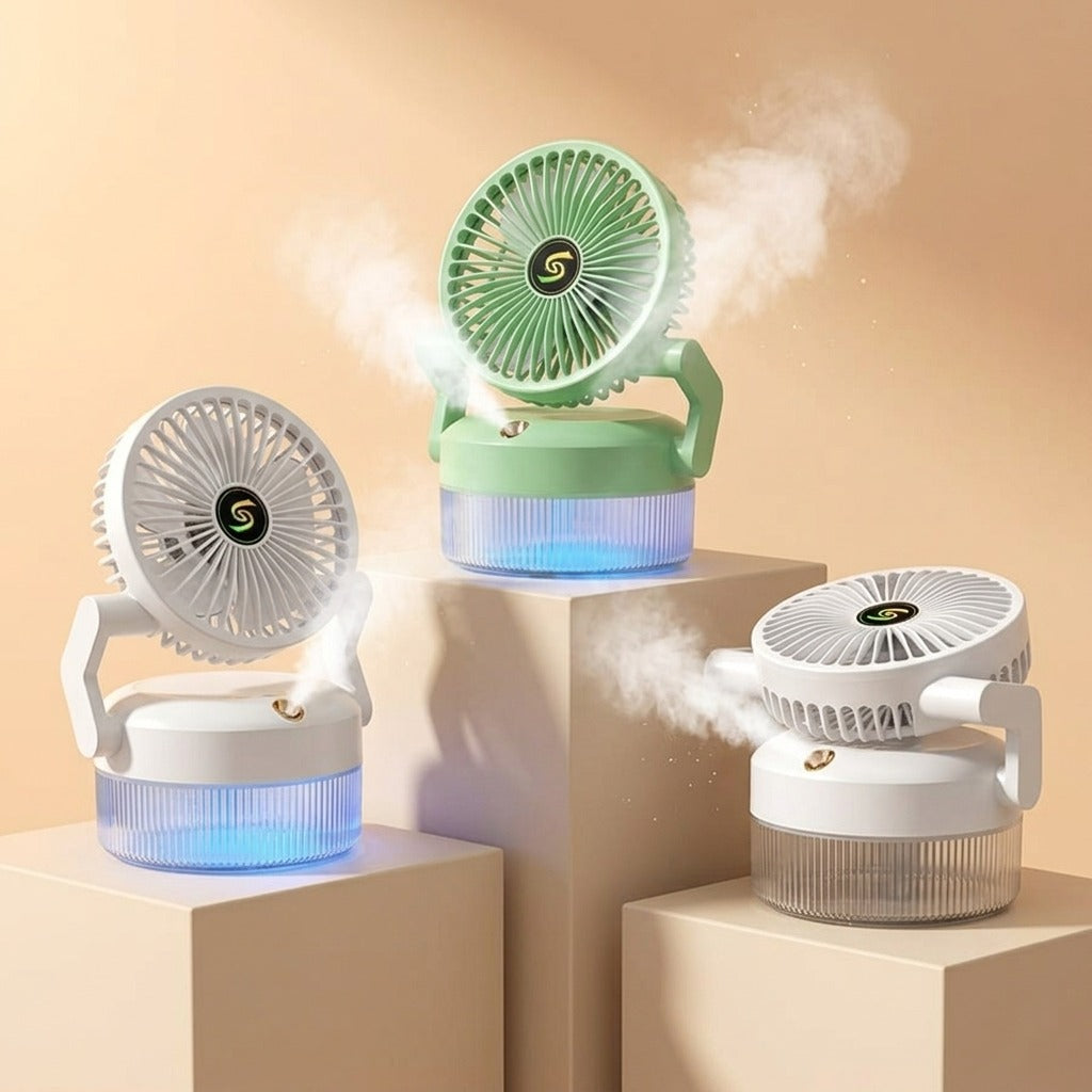 800ML Rechargeable Desktop Humidifier Fan