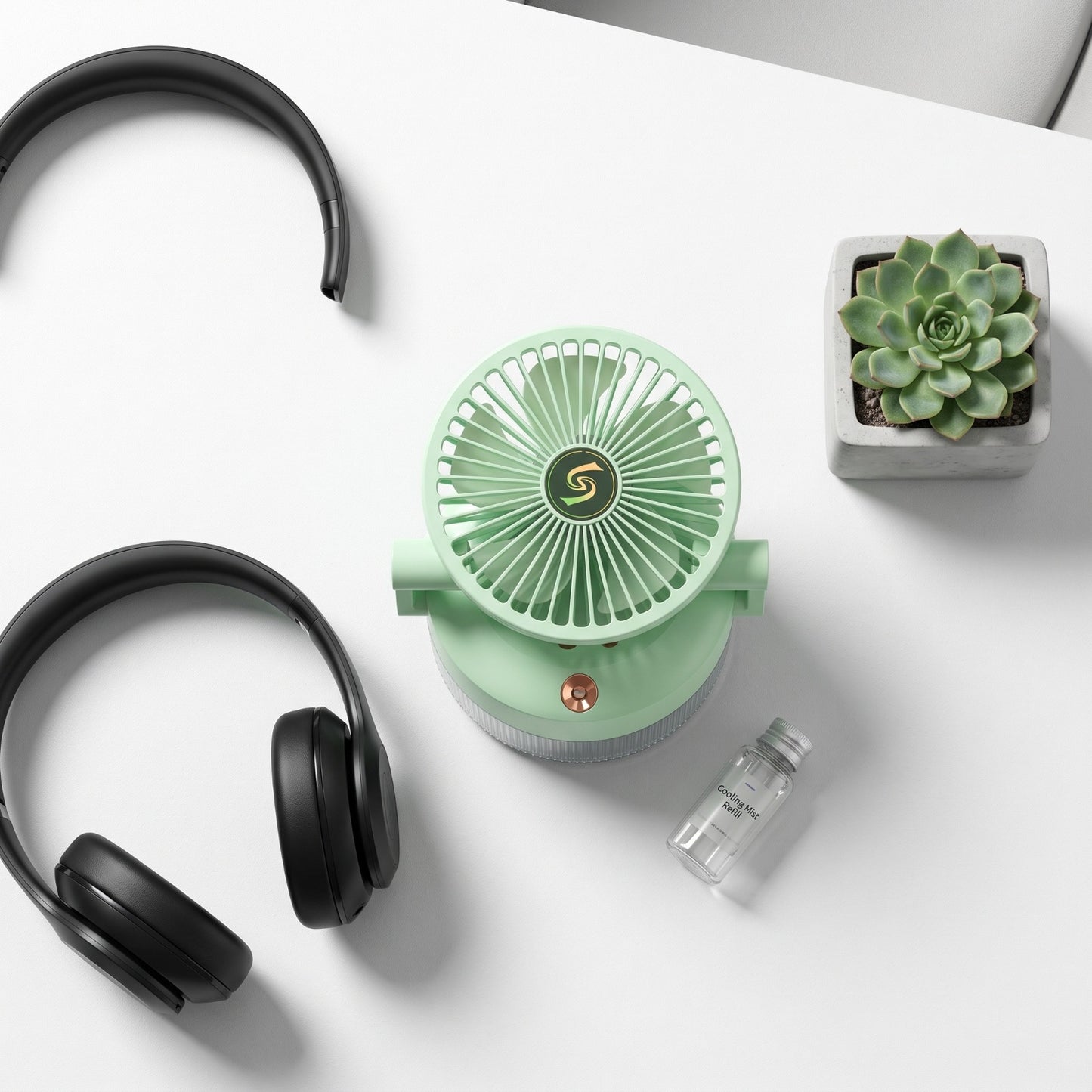 800ML Rechargeable Desktop Humidifier Fan