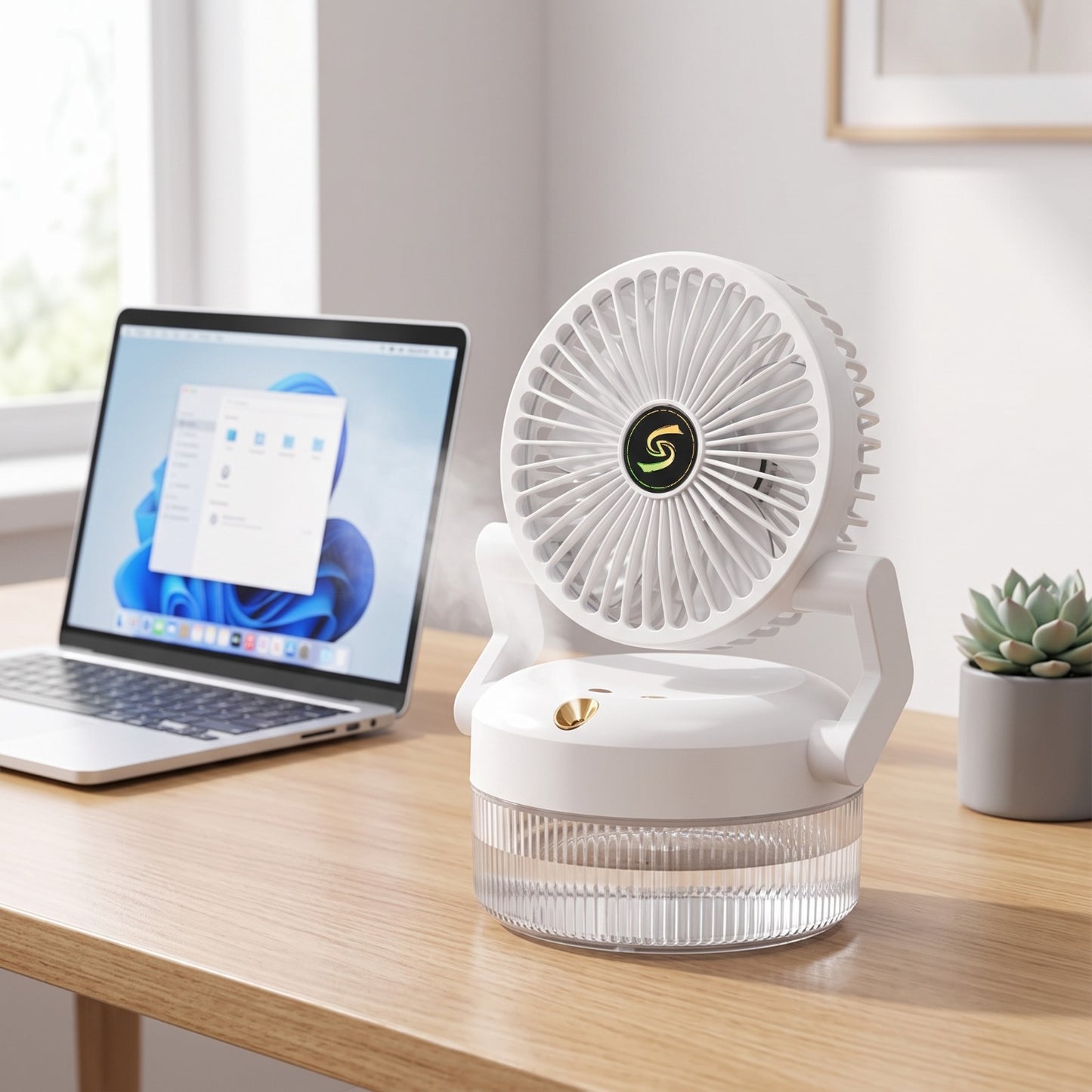 800ML Rechargeable Desktop Humidifier Fan