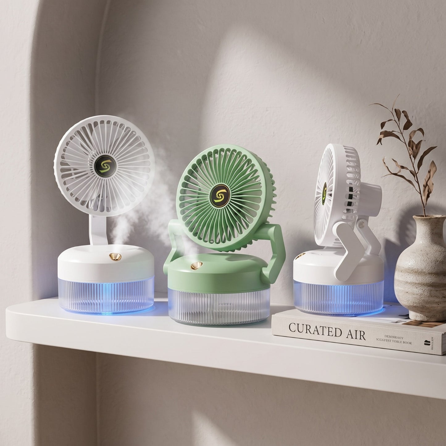 800ML Rechargeable Desktop Humidifier Fan